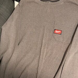 Milwaukee Long-Sleeve Chest Pocket Tee in Brown